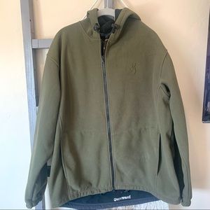 Browning fleece hooded full zip jacket